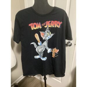 Men's Hanna- Barbera Tom & Jerry black t shirt XL